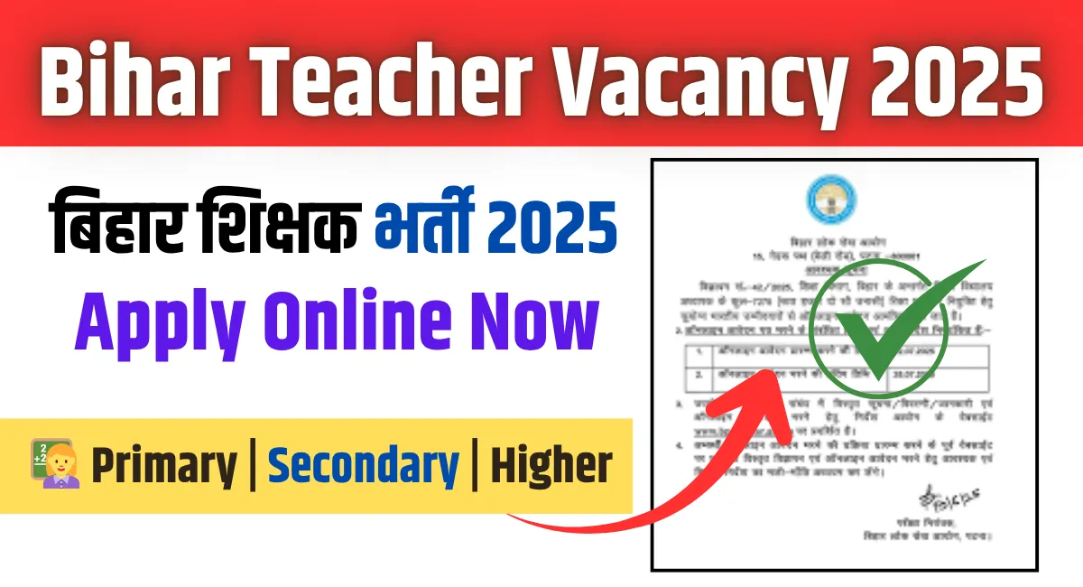 Bihar Teacher Vacancy 2025