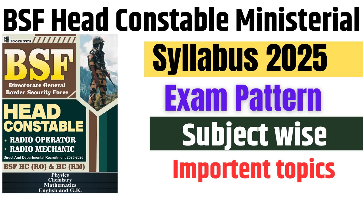 BSF Head Constable Ministerial Syllabus 2025